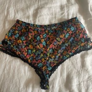 Savage X Fenty sheer butterfly sleep shorts